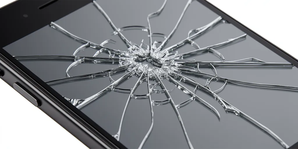 Cracked phone screen - glass vs LCD display damage Singapore
