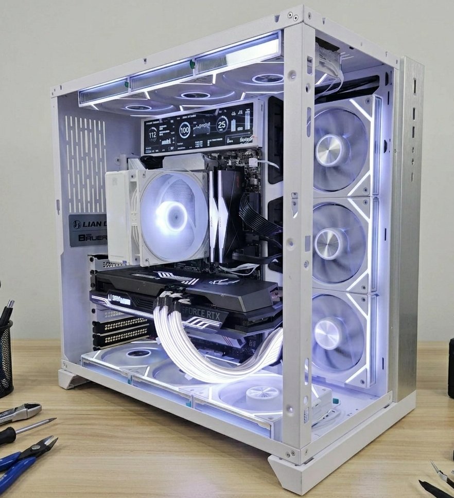 Lian Li White RGB Build Zotac RTX 3070 Ti