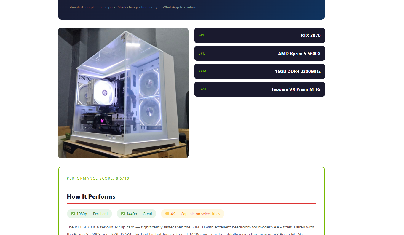 Lian Li Gaming PC RTX 3070 Ryzen 5 5600X RGB build