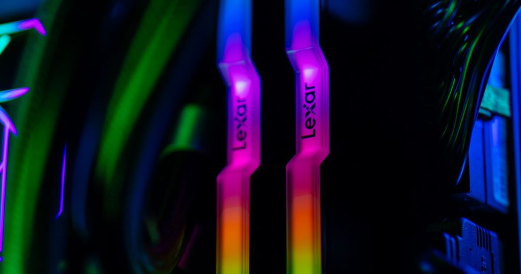 RGB RAM sticks inside a refurbished gaming PC — memory price surge 2026