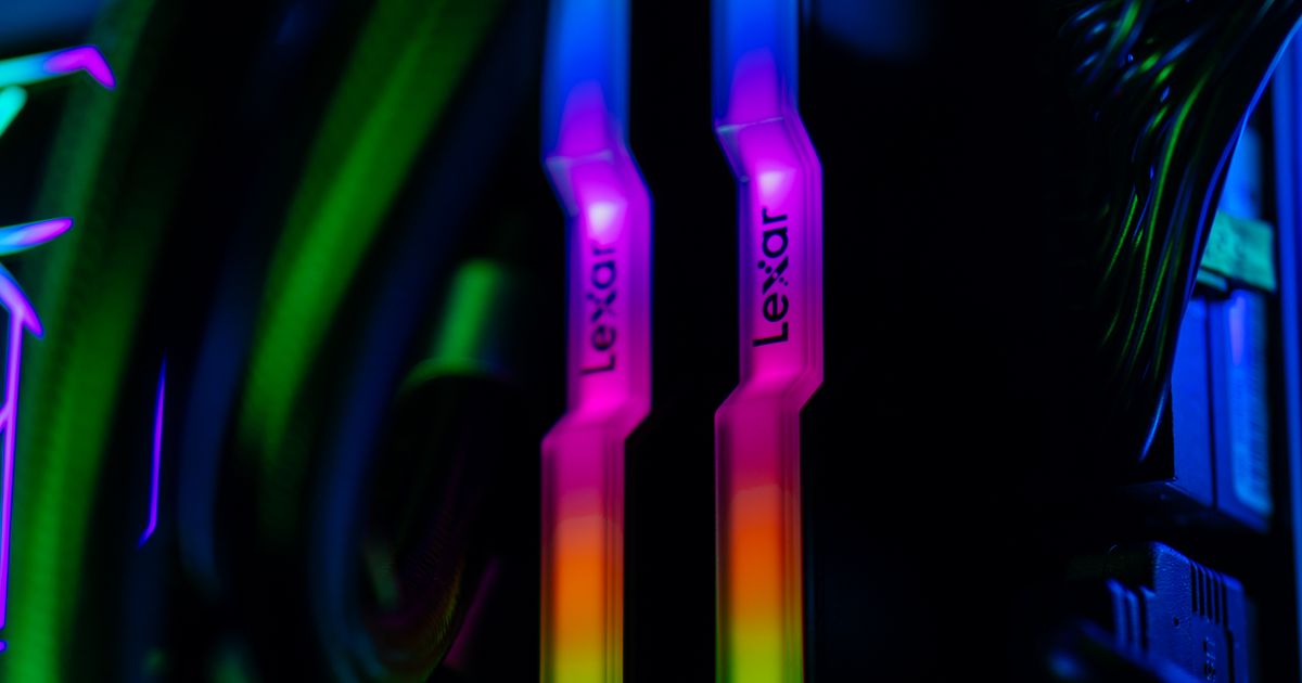 RGB RAM sticks inside a refurbished gaming PC — memory price surge 2026